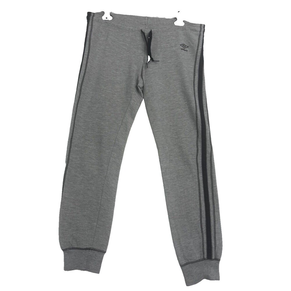 Umbro Jogger Sweatpants Men’s Small Gray Drawstring Athletic Lounge Pants Logo